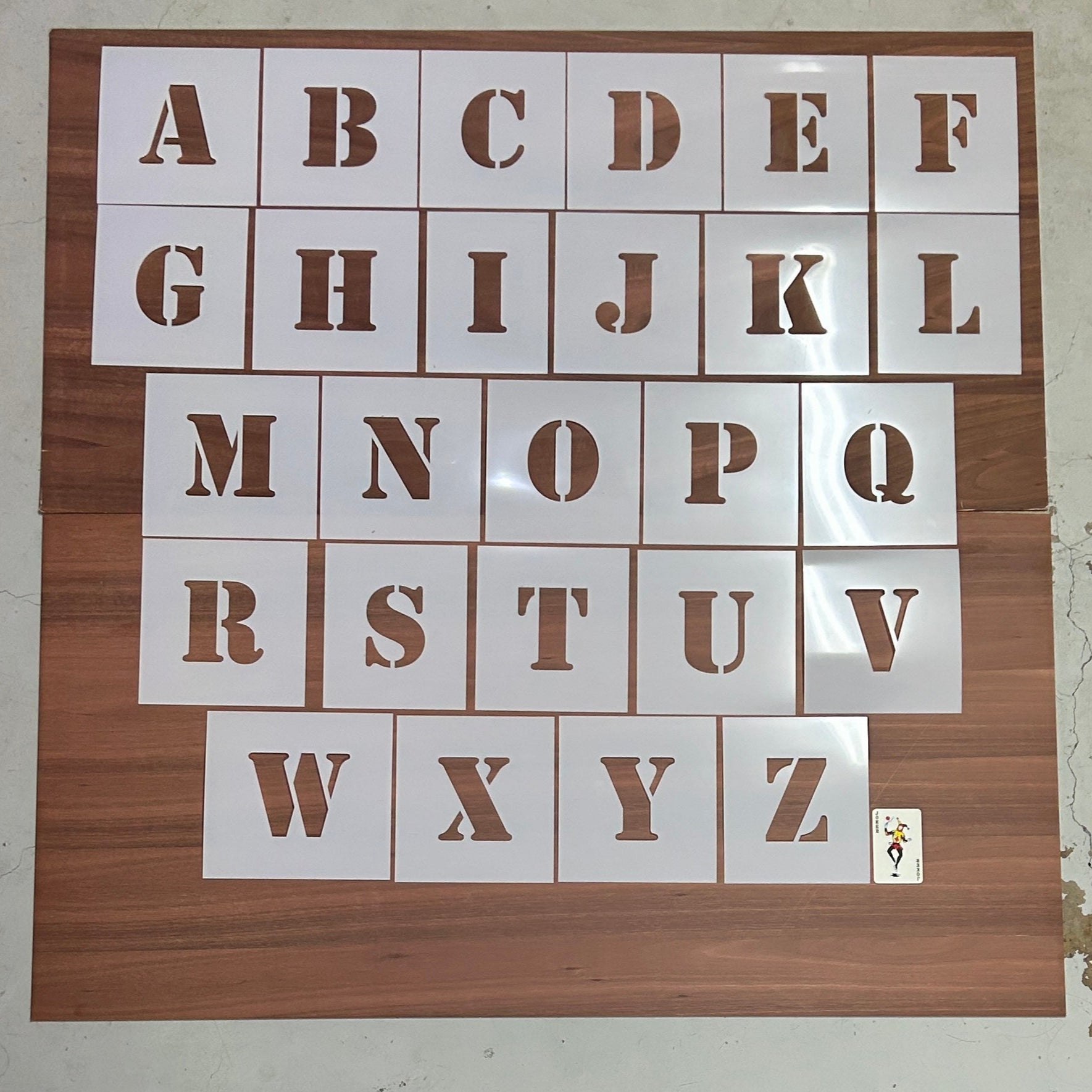 Large Alphabet Stencils made from mylar
