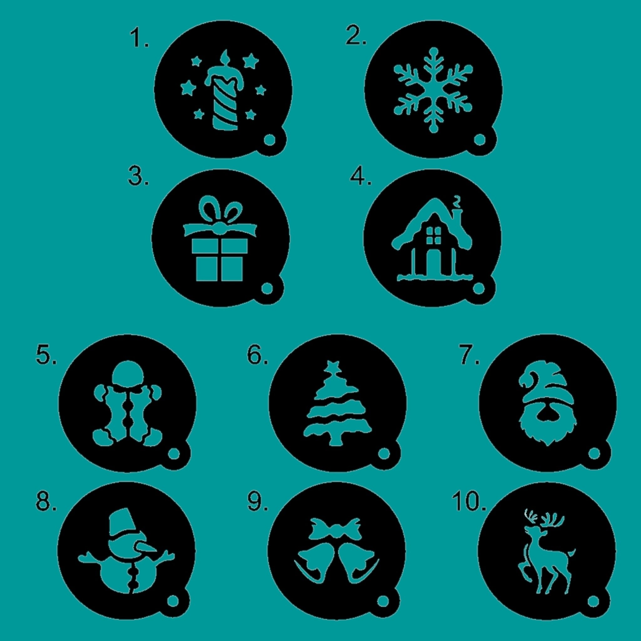 Christmas Coffee Stencils