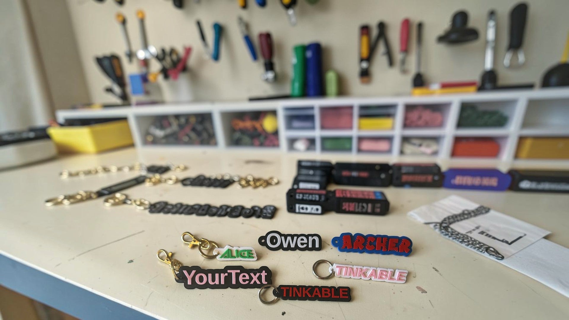 Custom 3D Name Key Ring – Personalised Bold Letter Keychain
