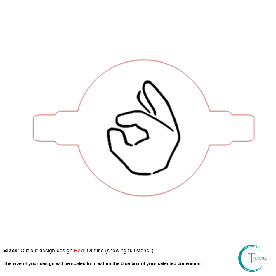 Nice Emoji Stencil C002 Coffee Cake Baking Template and Stencils