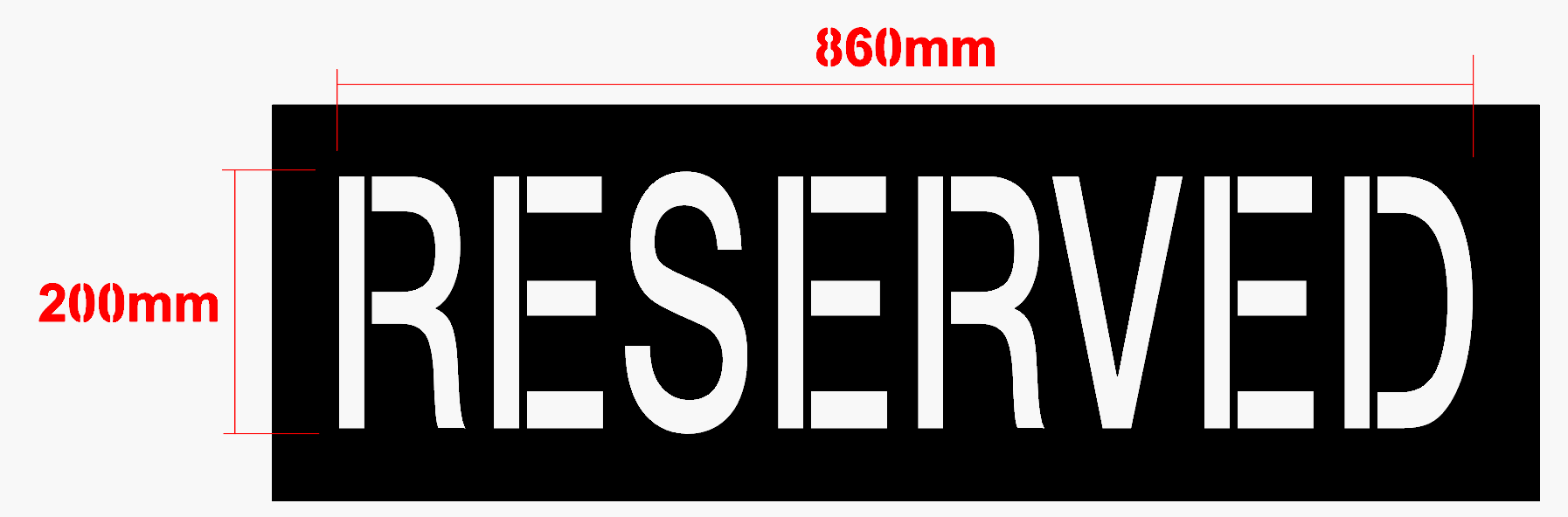"RESERVED" Stencil