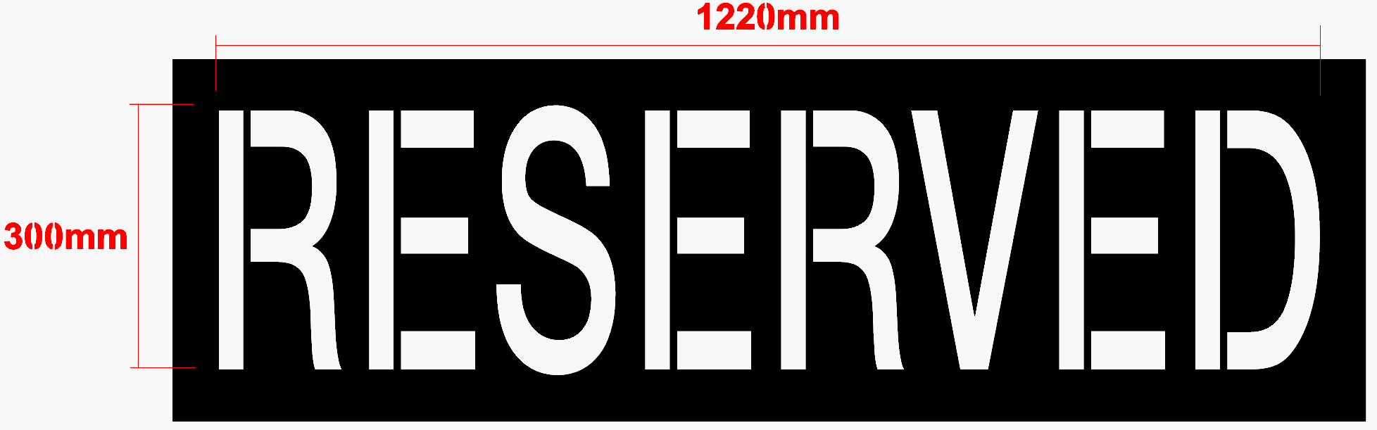 "RESERVED" Stencil