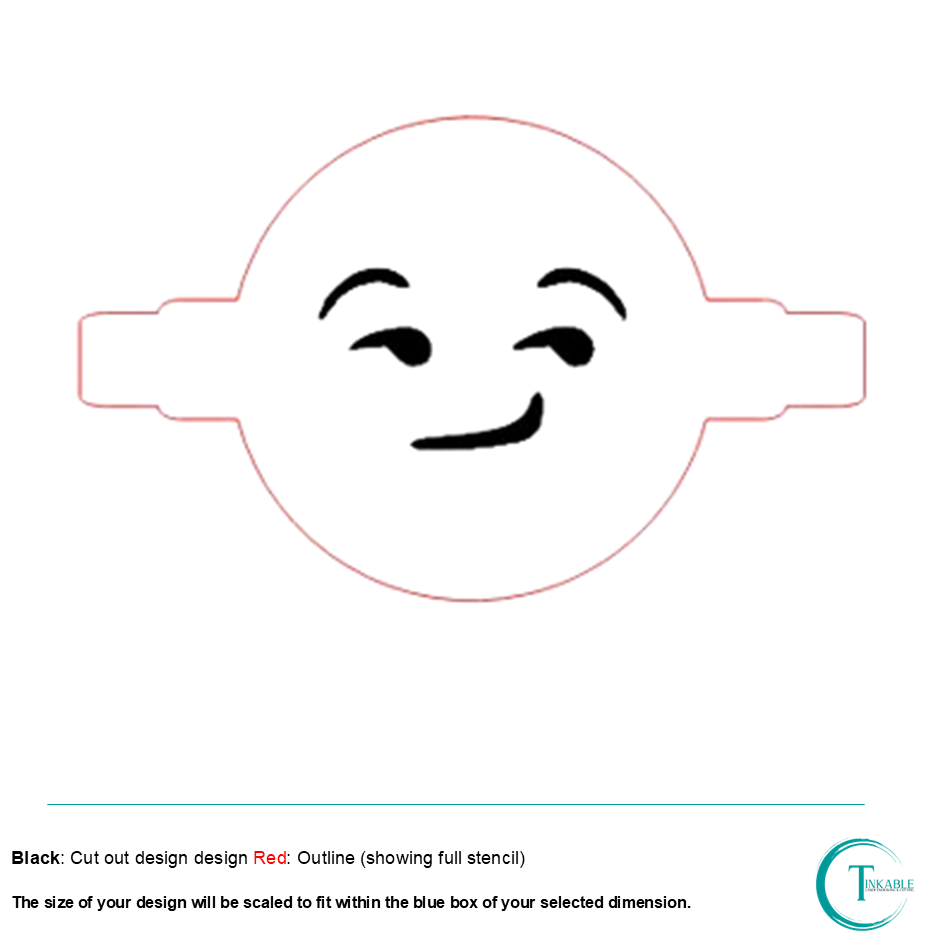 Smug Emoji Stencil C005 Coffee Cake Baking Template and Stencils