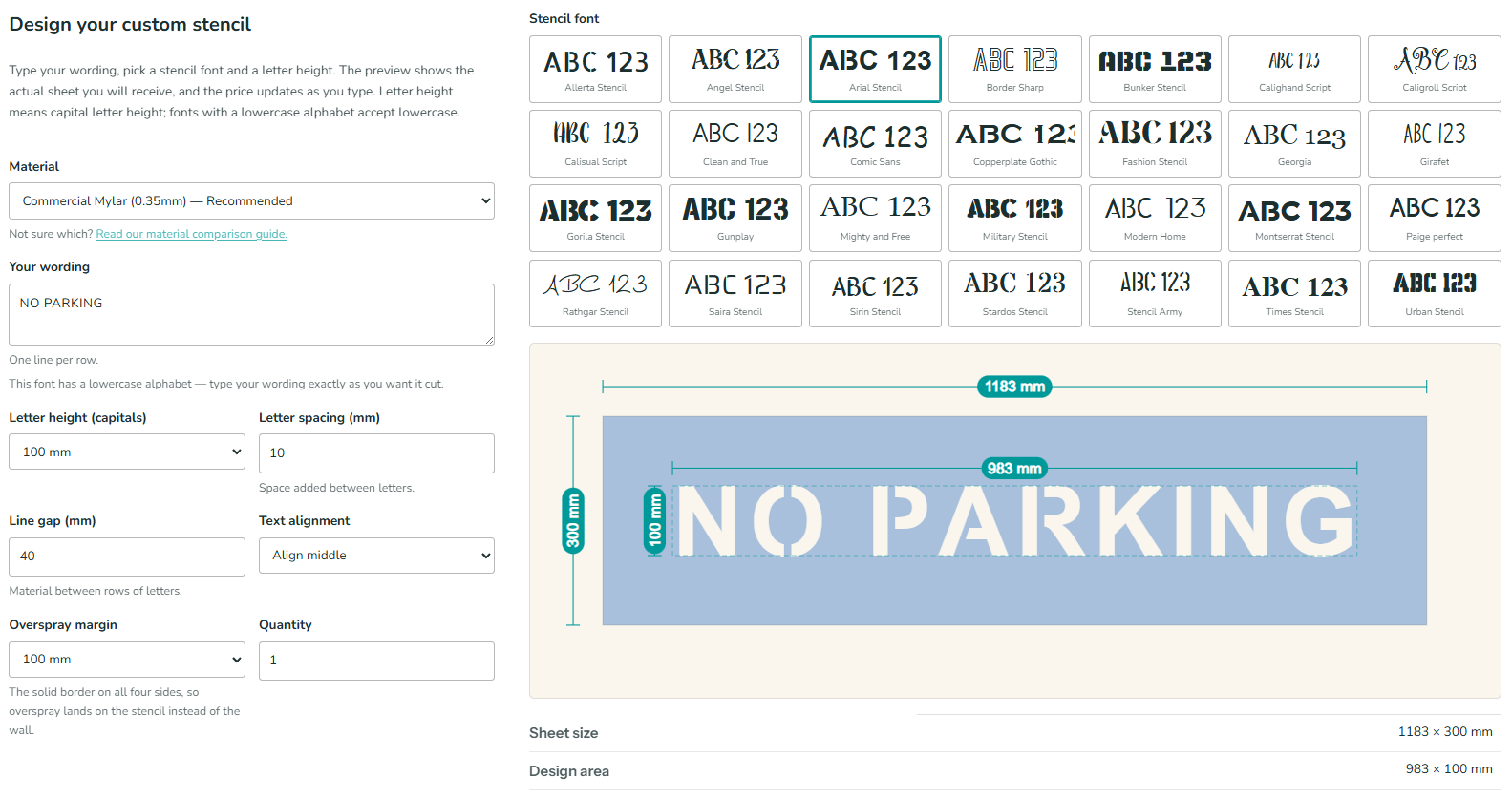 Custom Text Stencil Designer – Create Your Own Stencil Online