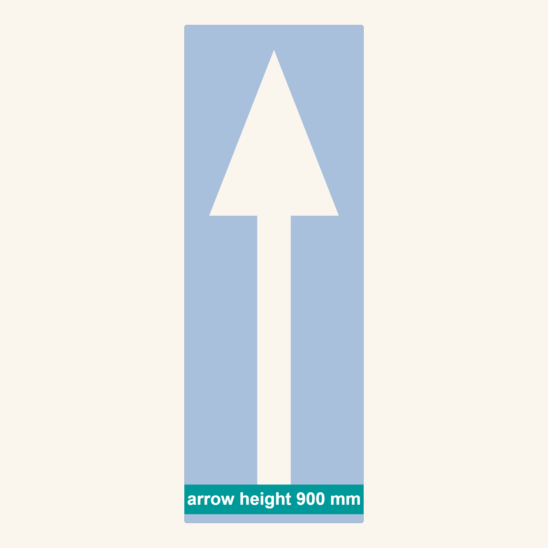 Straight arrow stencil #1 proof