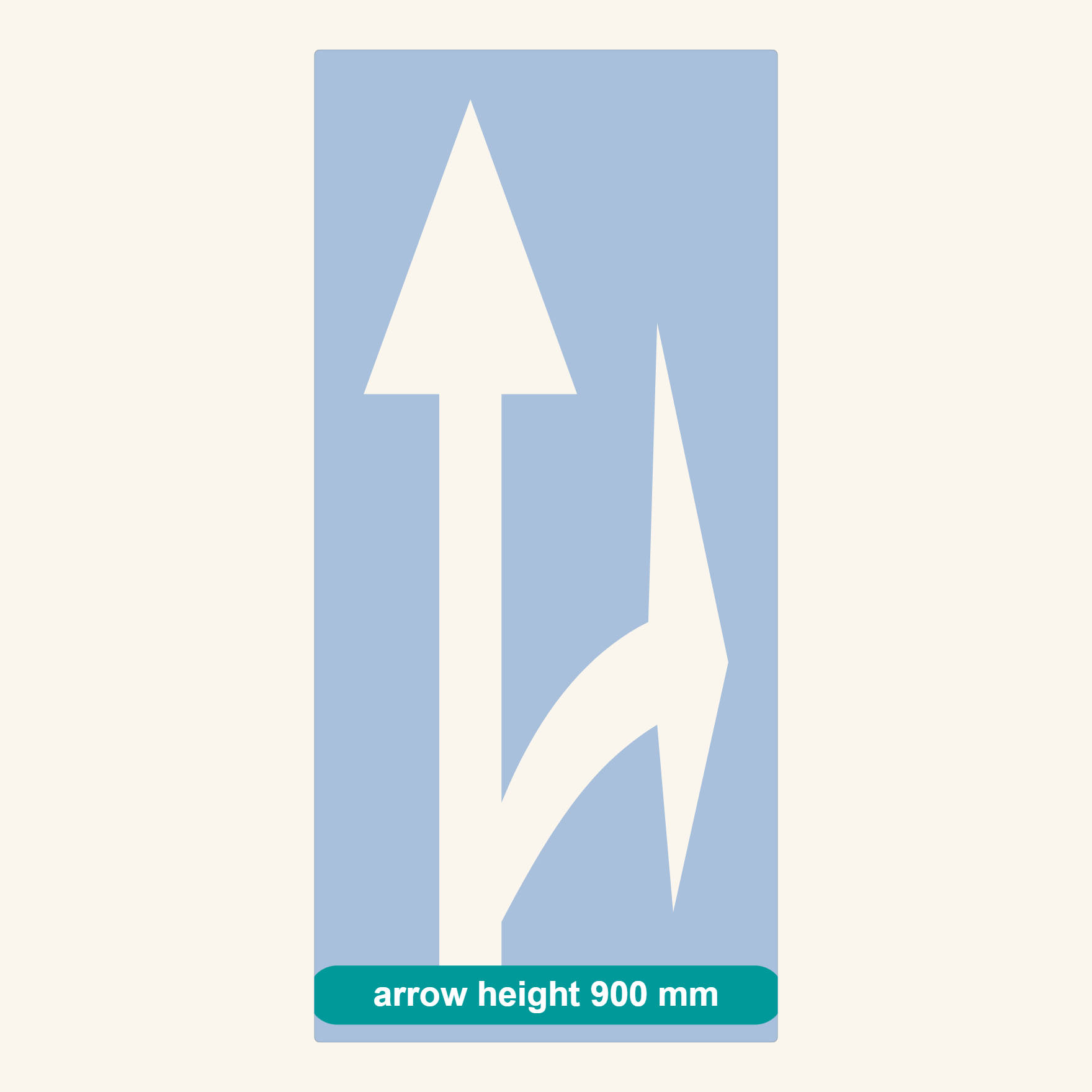 Straight or turn arrow stencil #6 proof