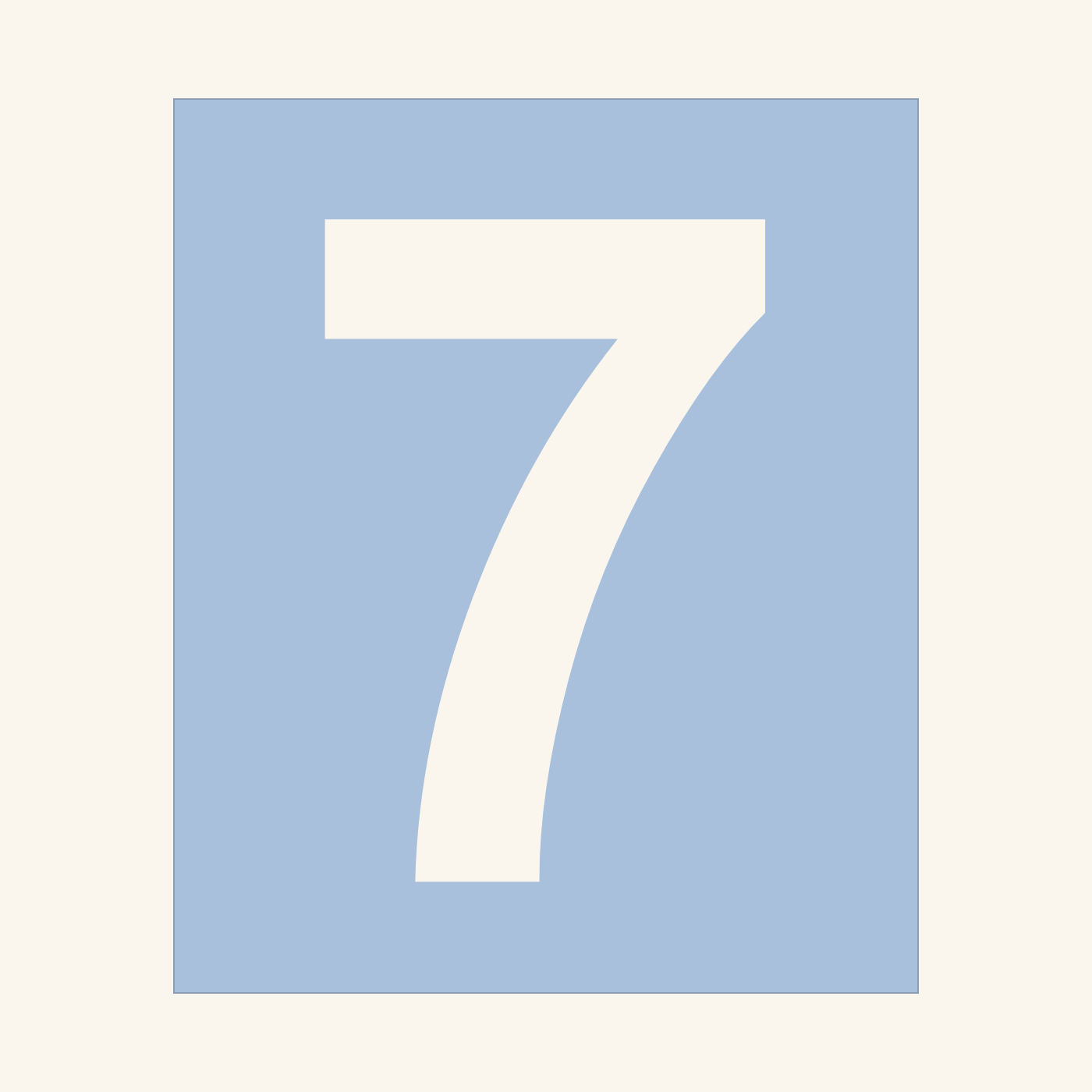 Number 7 stencil