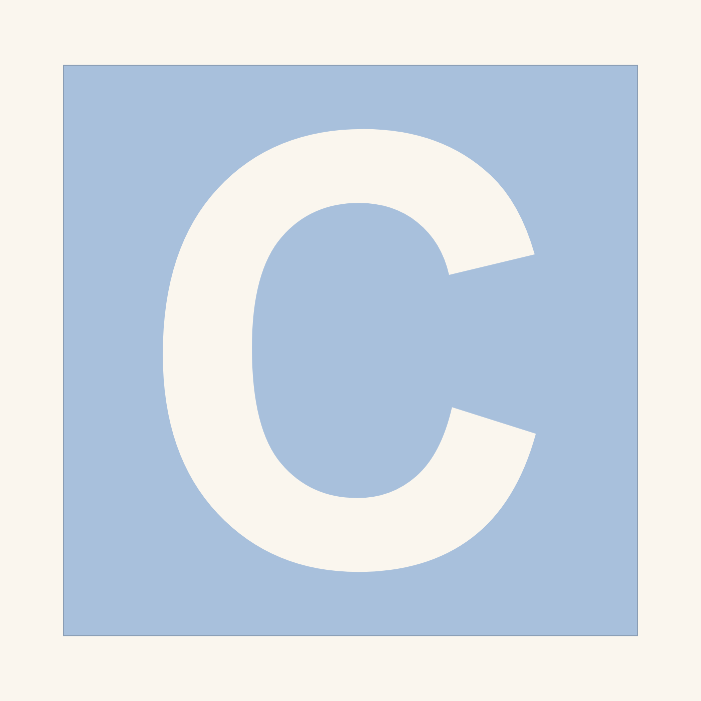 Letter C stencil