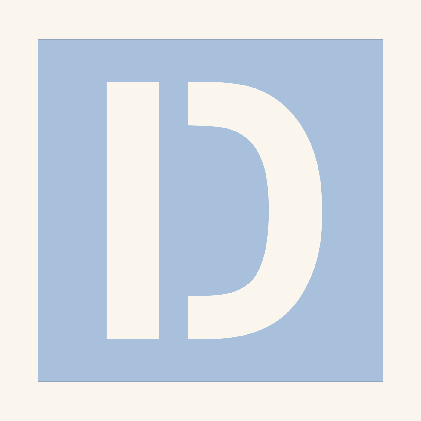 Letter D stencil