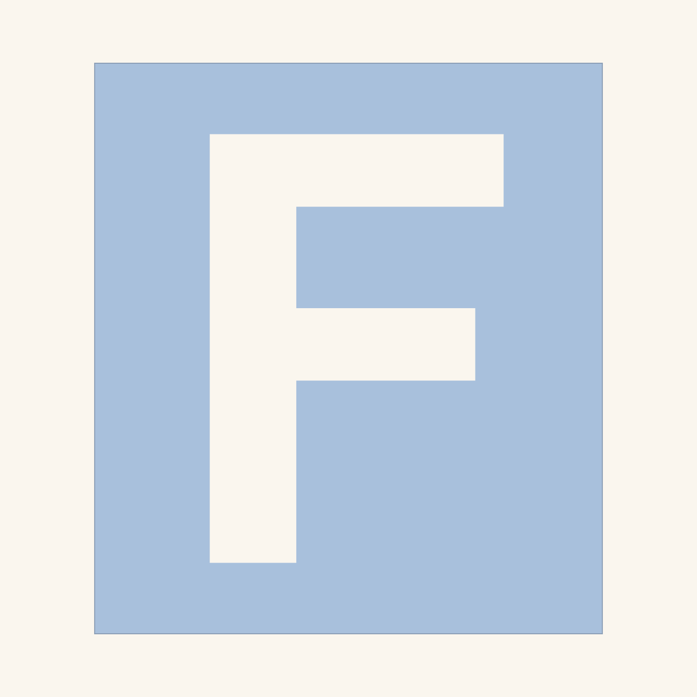 Letter F stencil