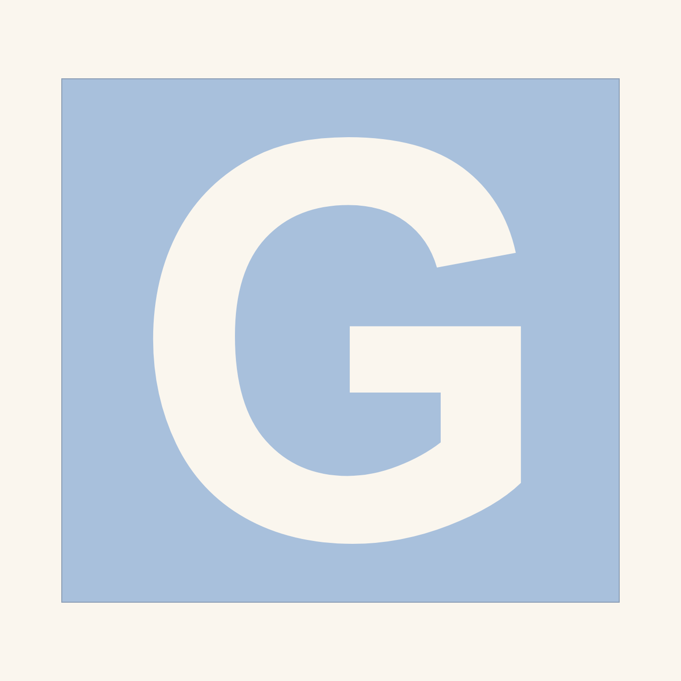 Letter G stencil