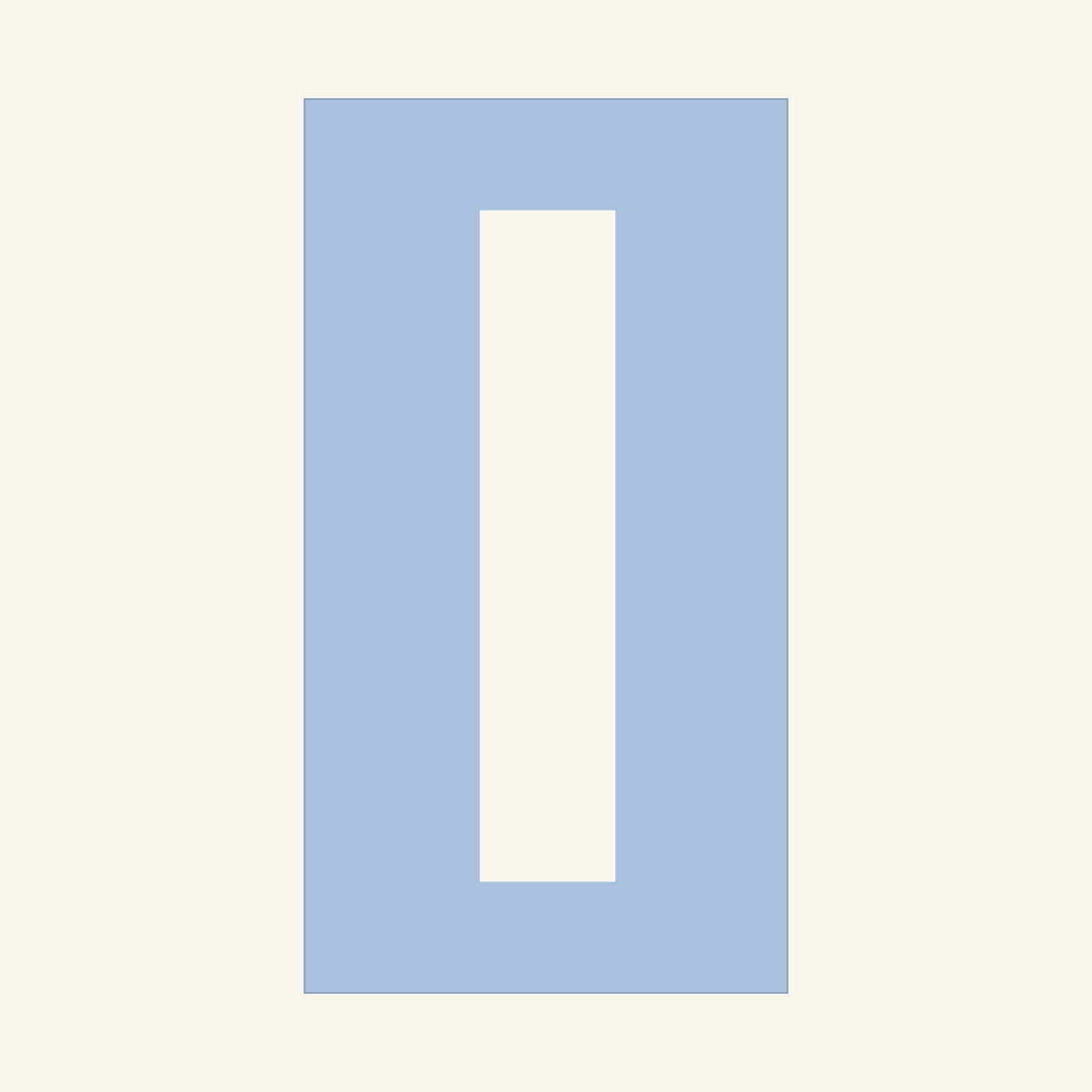 Letter I stencil