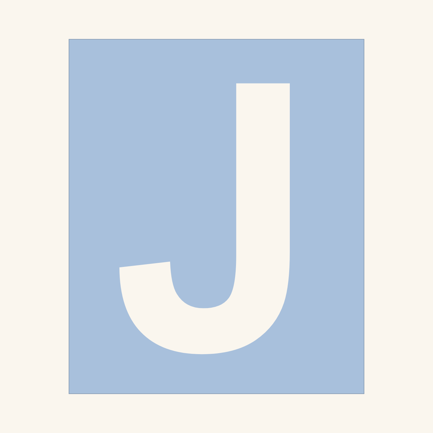 Letter J stencil