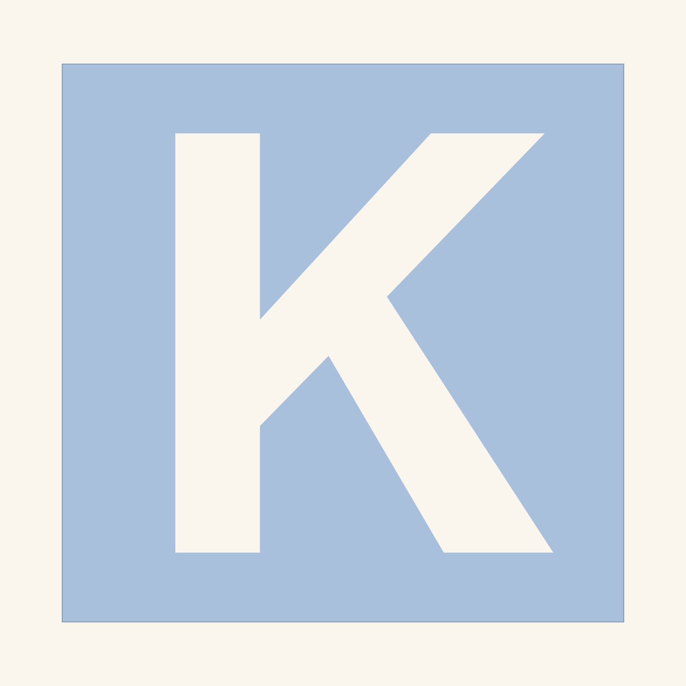 Letter K stencil