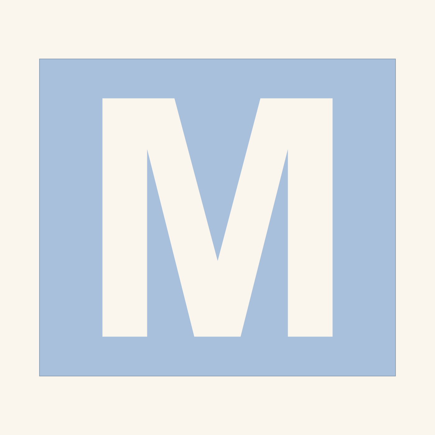 Letter M stencil