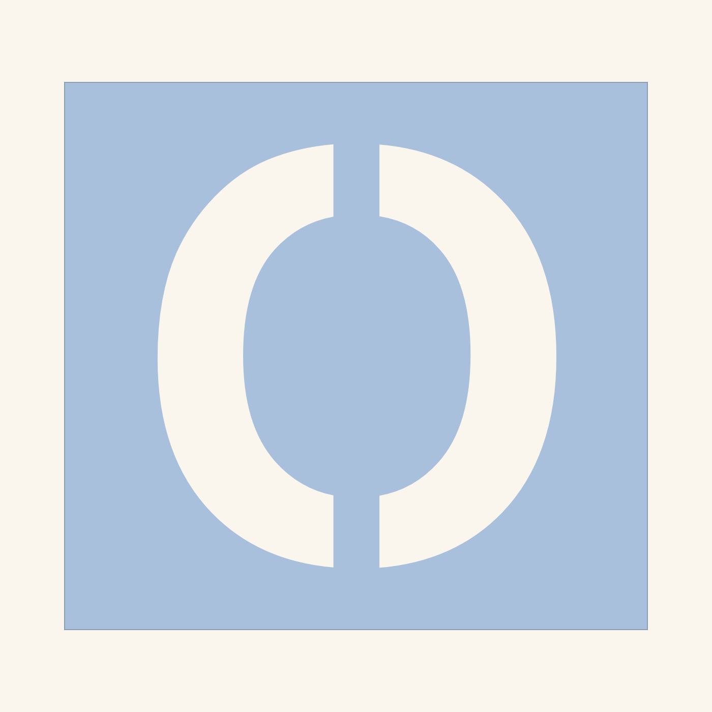 Letter O stencil