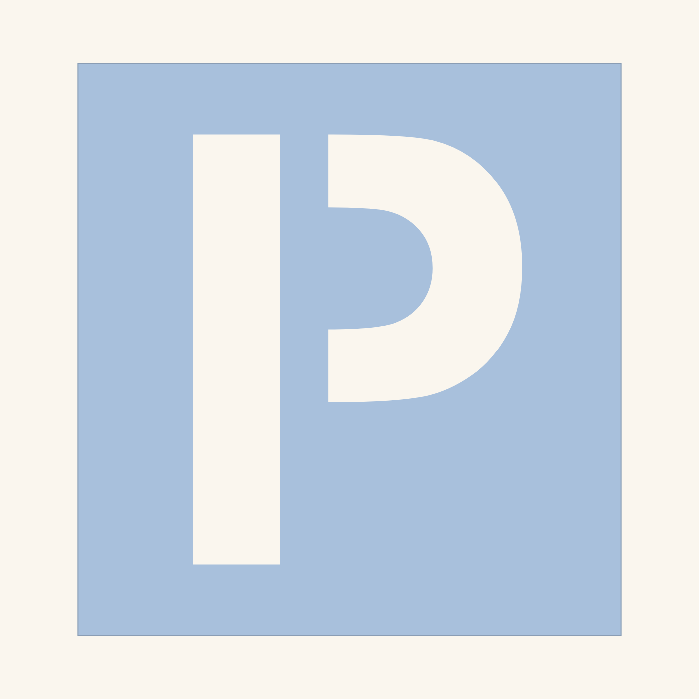 Letter P stencil
