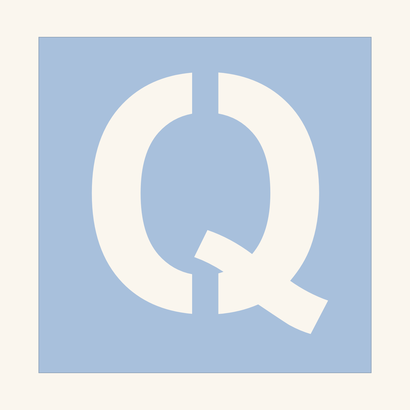Letter Q stencil