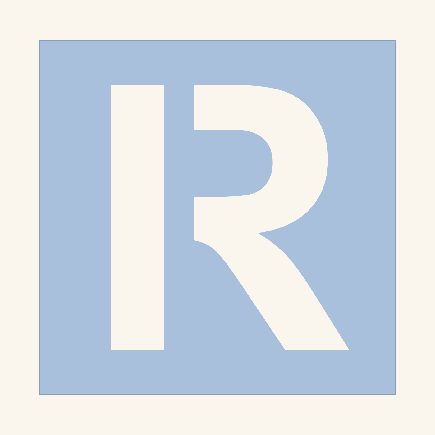Letter R stencil