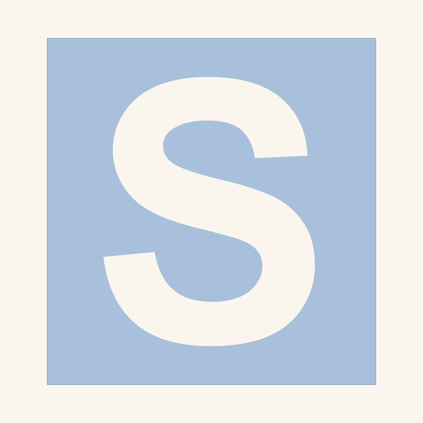 Letter S stencil