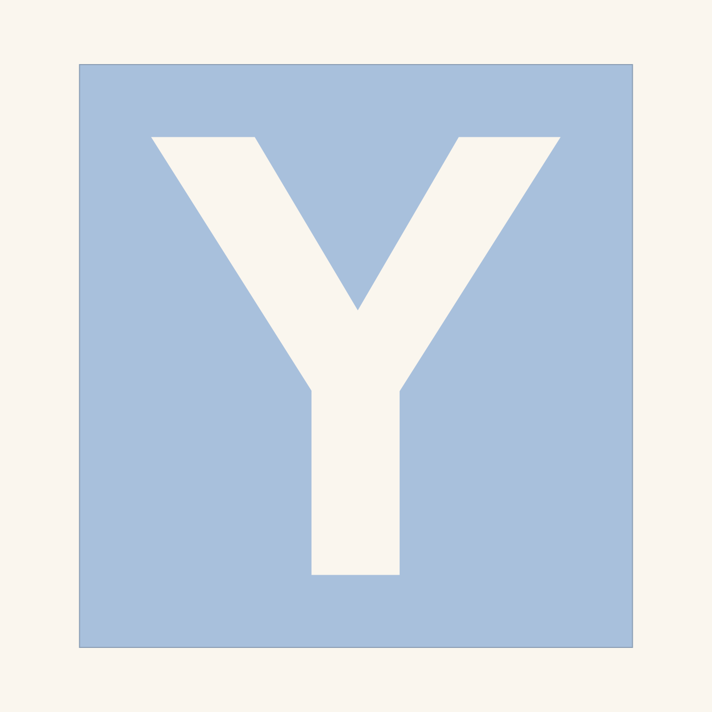 Letter Y stencil