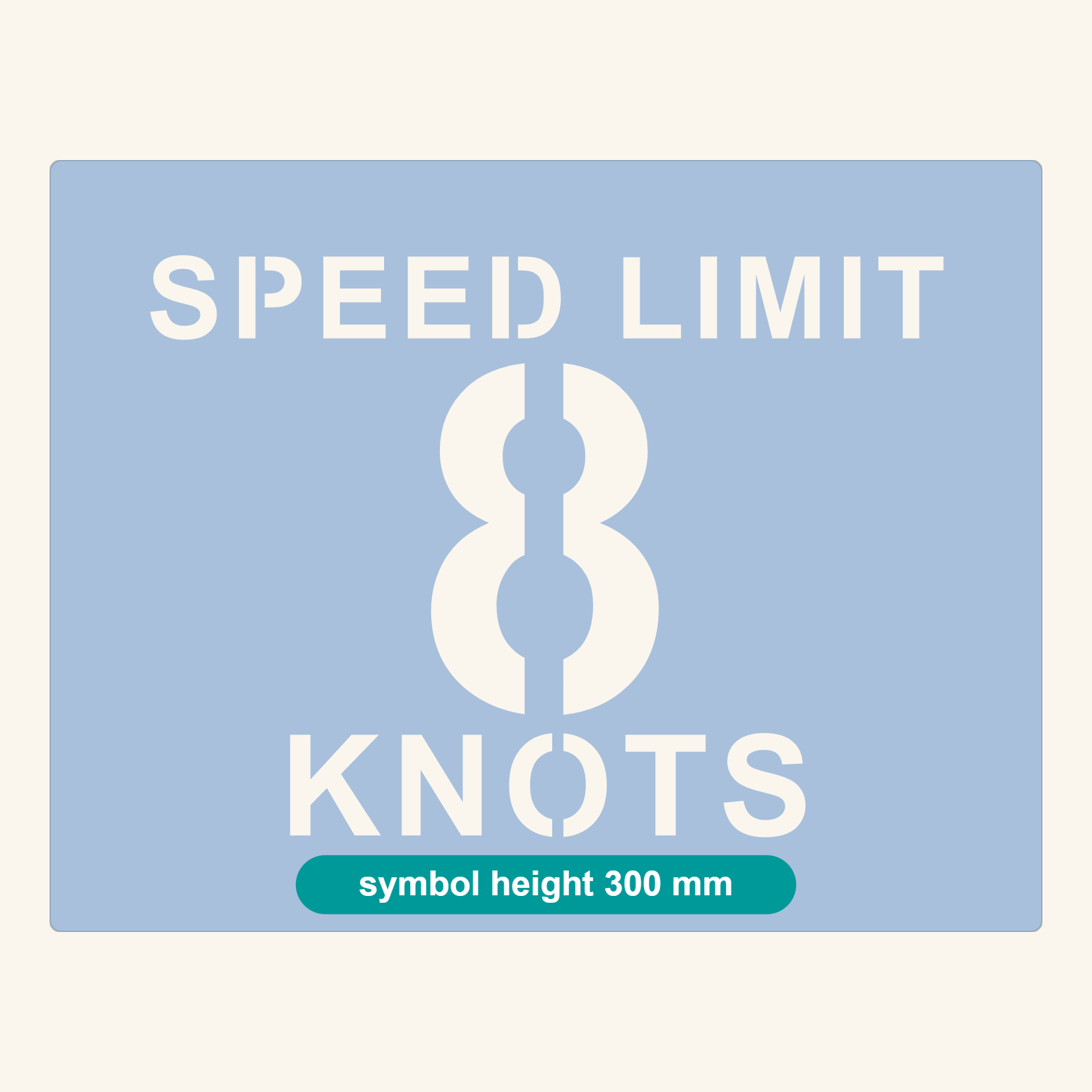 Speed limit 8 knots stencil proof