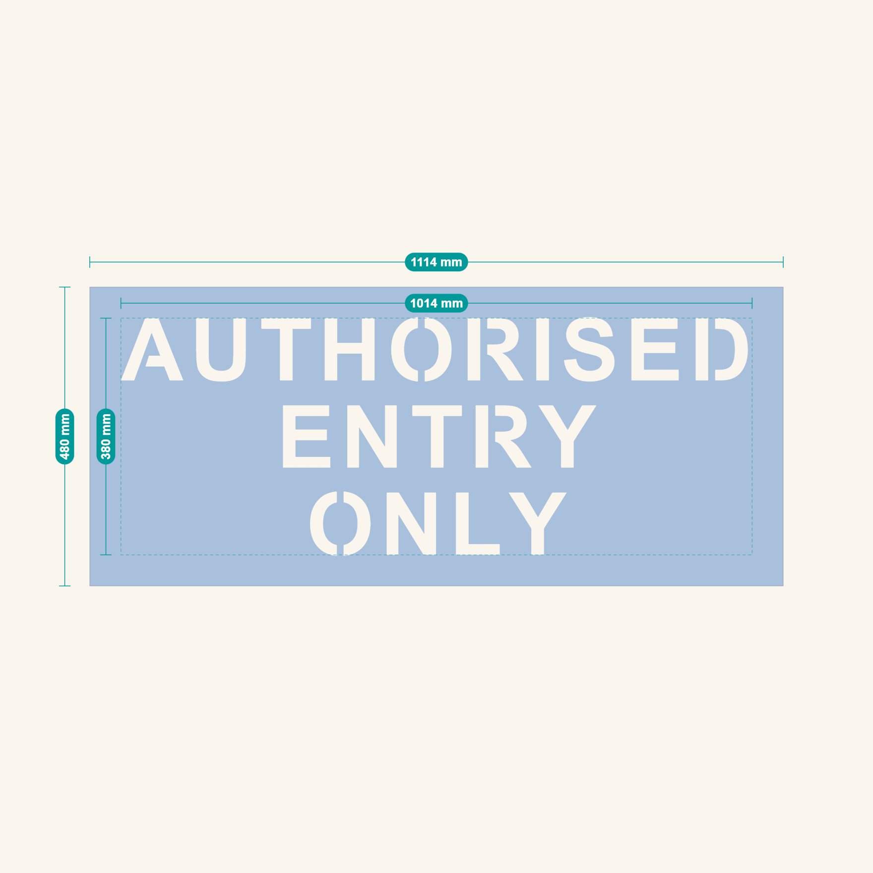 AUTHORISED ENTRY ONLY stencil proof