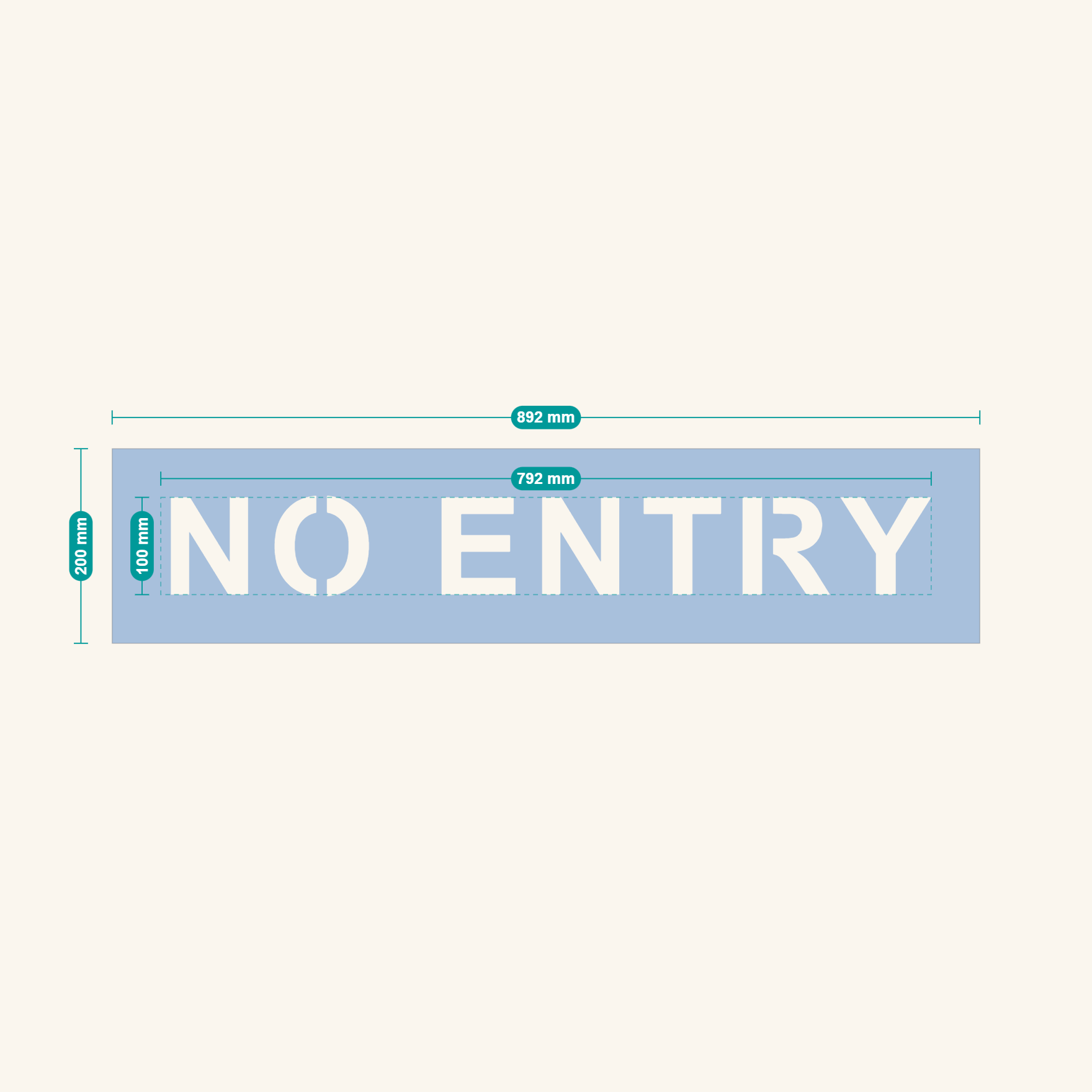 NO ENTRY stencil proof