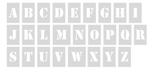 Letter Stencils | Complete Alphabet | A-Z | Capitals Only