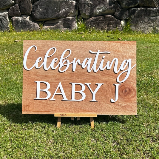 Wooden event custom sign 