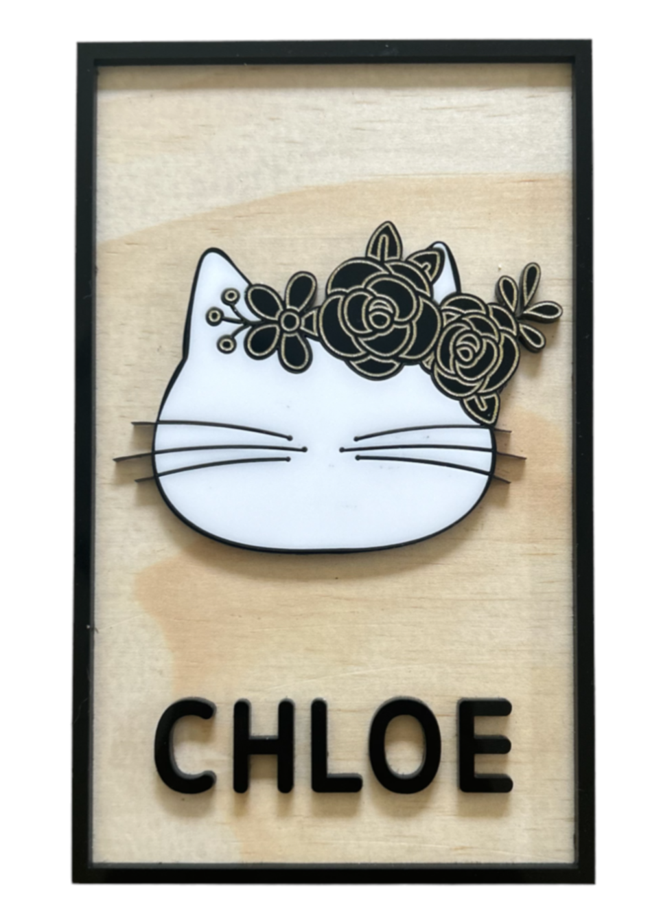 Asian Cat Door Sign