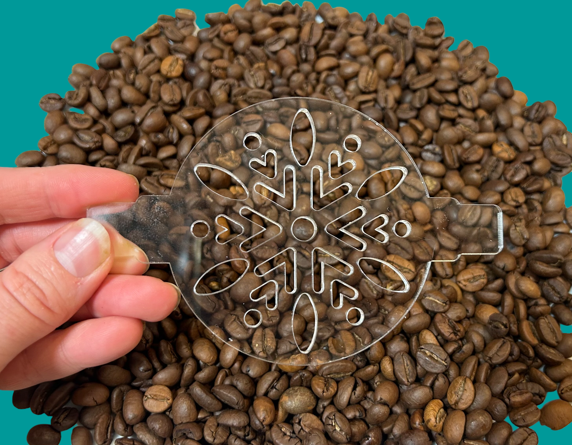 Custom Coffee Stencil - snowflake