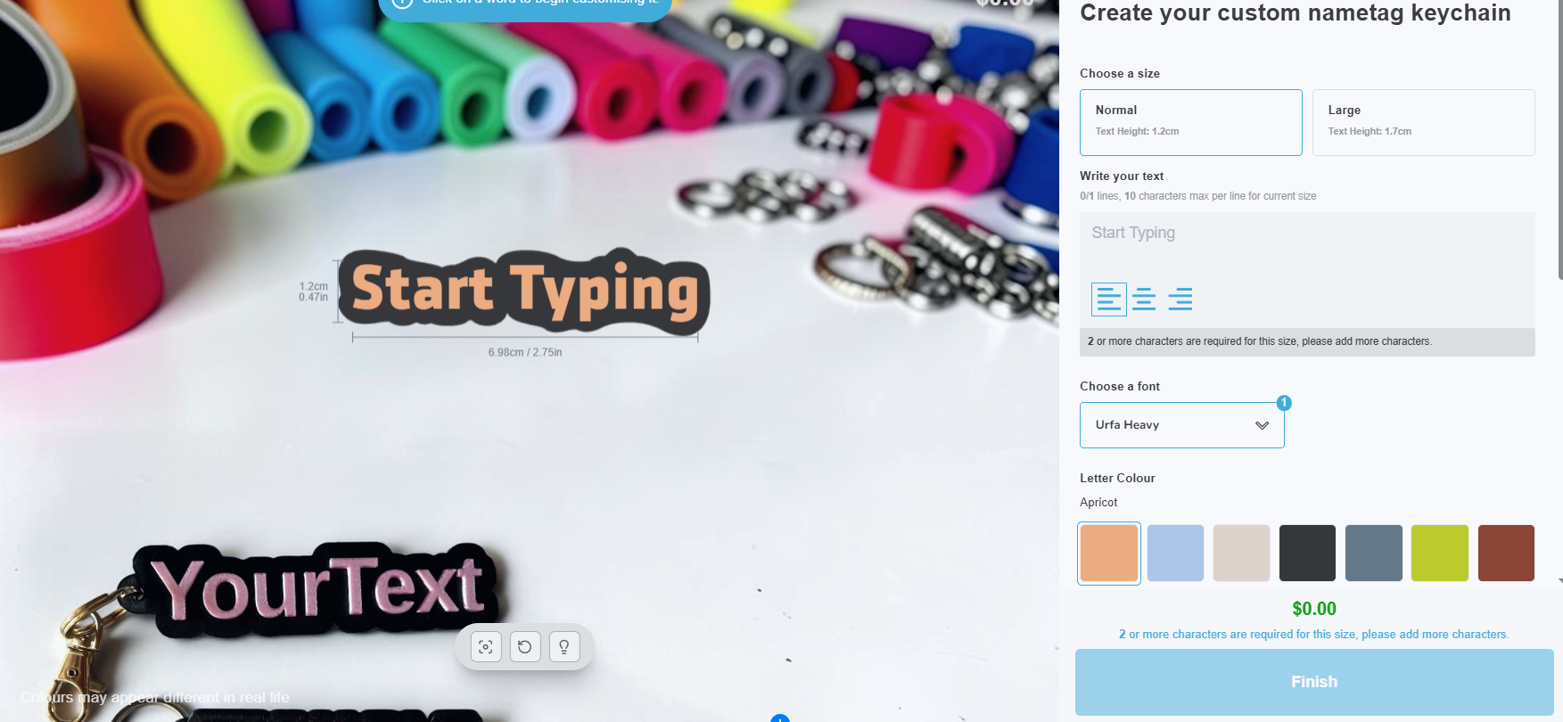 Custom 3D Name Key Ring – Personalised Bold Letter Keychain