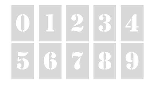 Number Stencils | Complete Set | 0-9