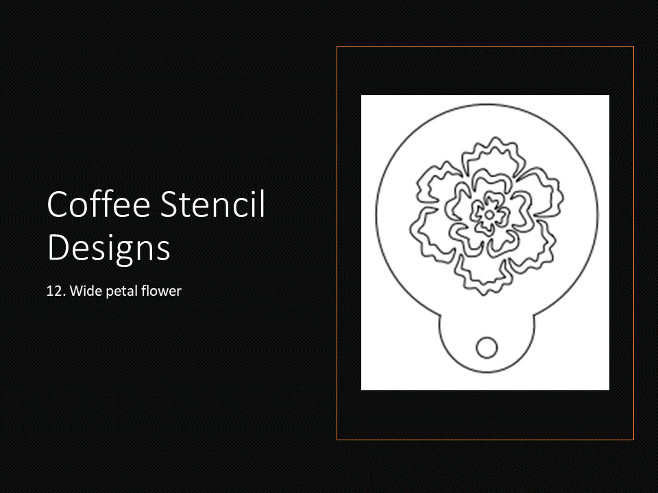 Custom Coffee or Cocktail Stencil [Pre-made] petals