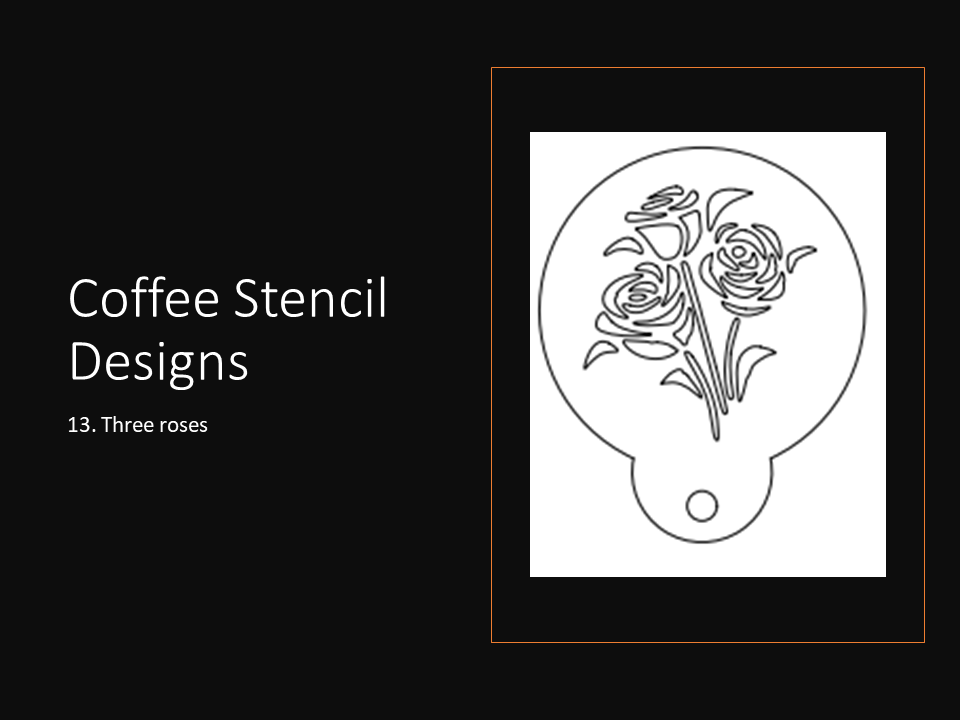 Custom Coffee or Cocktail Stencil [Pre-made] bunch of flowers