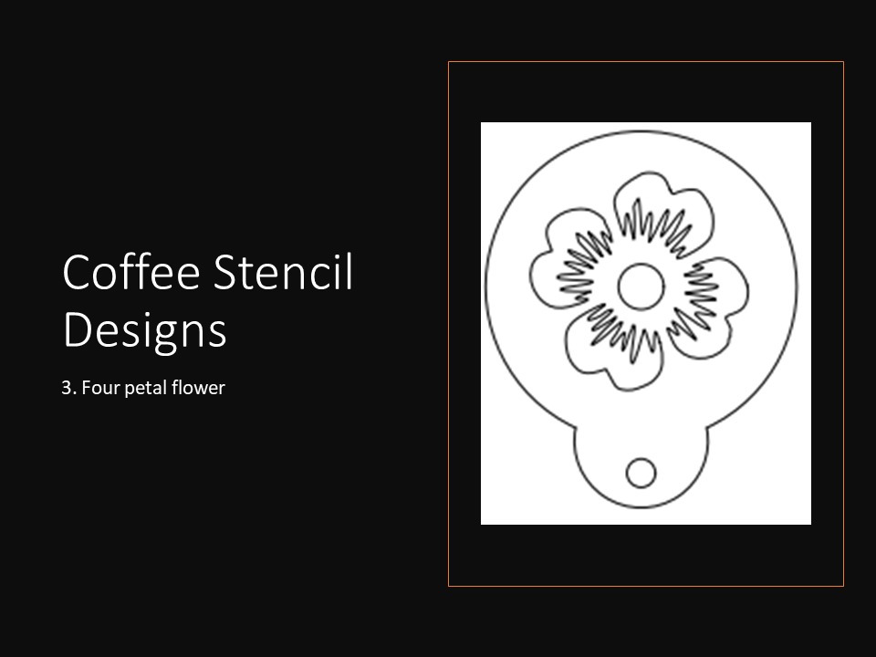 Custom Coffee or Cocktail Stencil [Pre-made] flower petals open