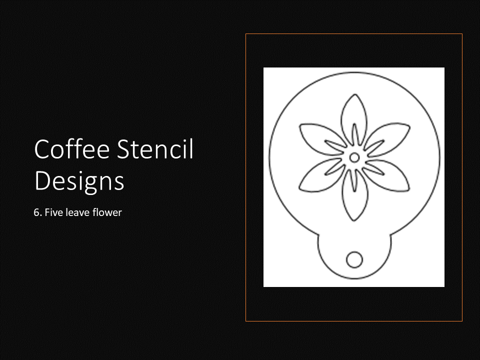 Custom Coffee or Cocktail Stencil [Pre-made] petal flower