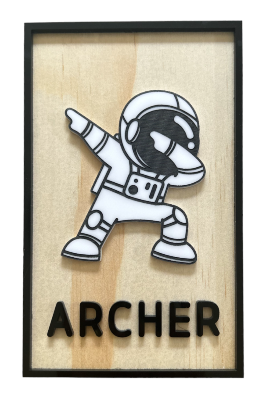 Spaceman Bedroom Sign