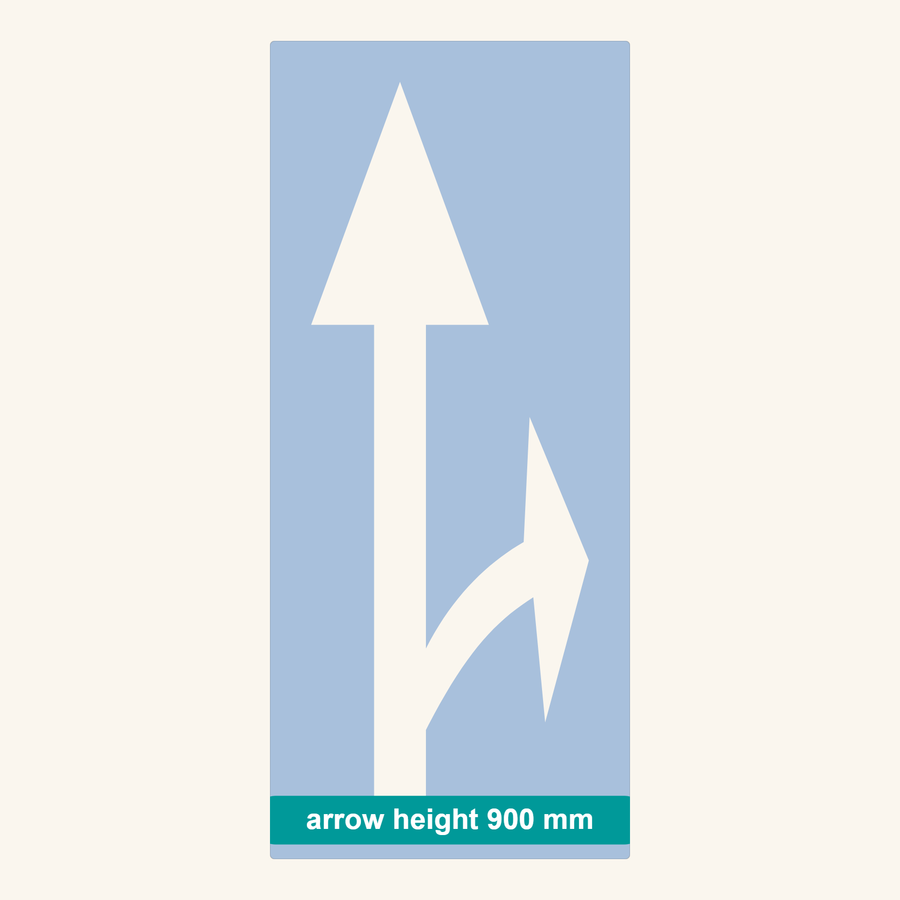 Straight or turn arrow stencil #3 proof