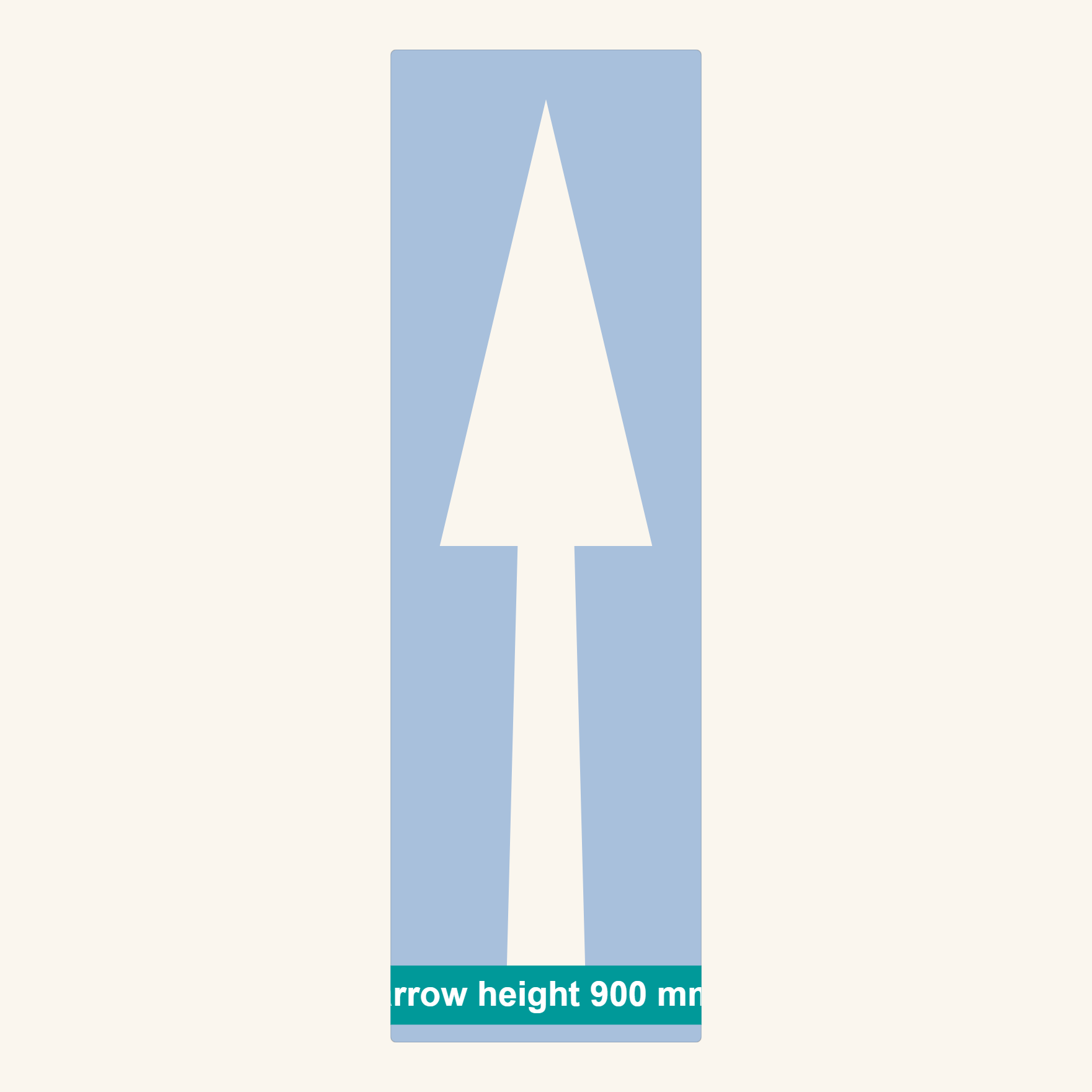 Straight arrow stencil #4 proof