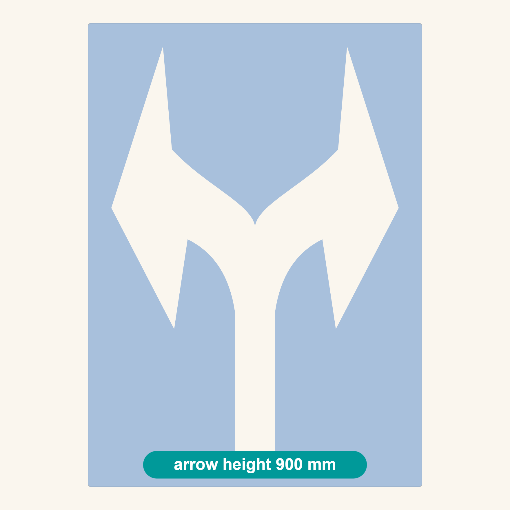 Two way arrow stencil #5 proof