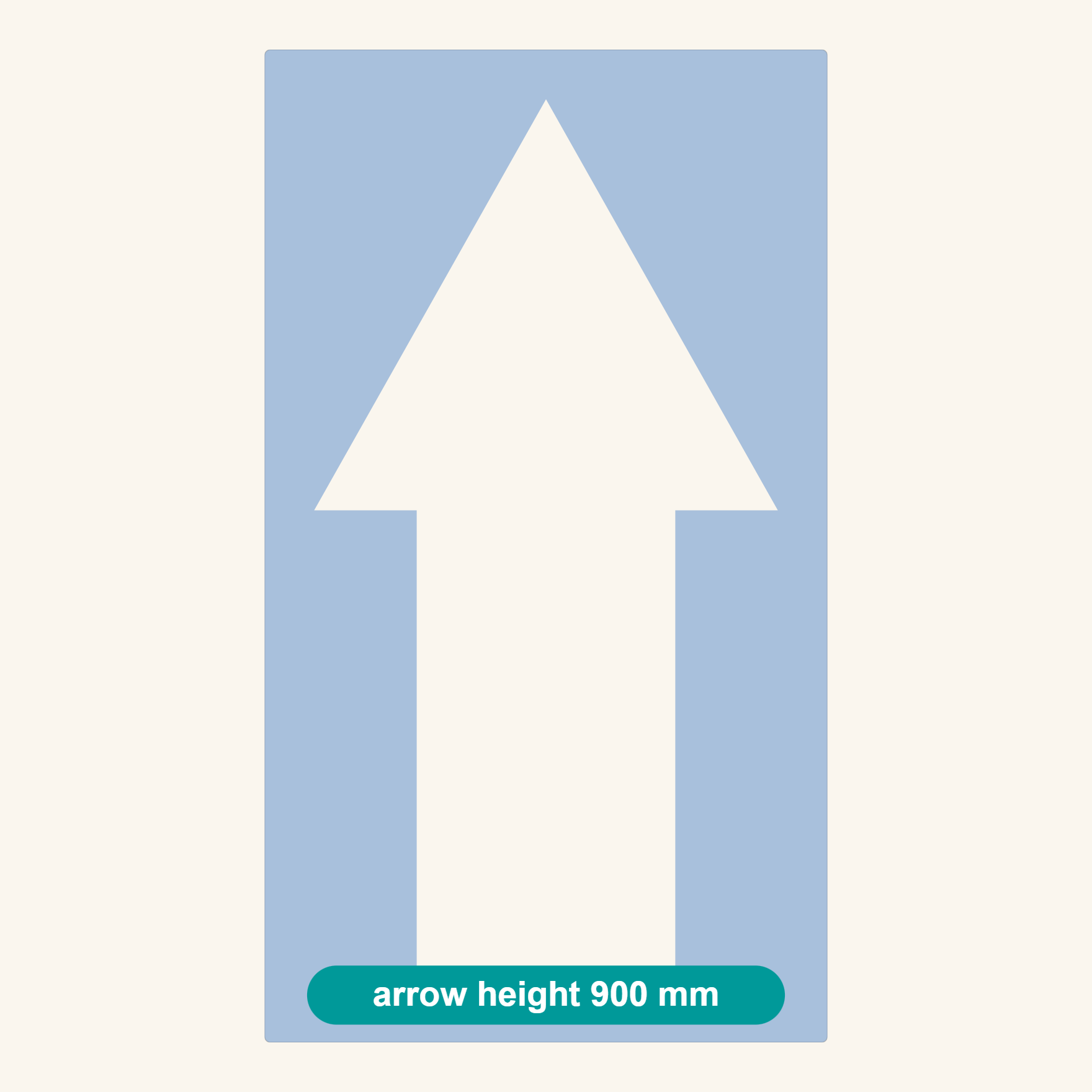 Straight arrow stencil #7 proof