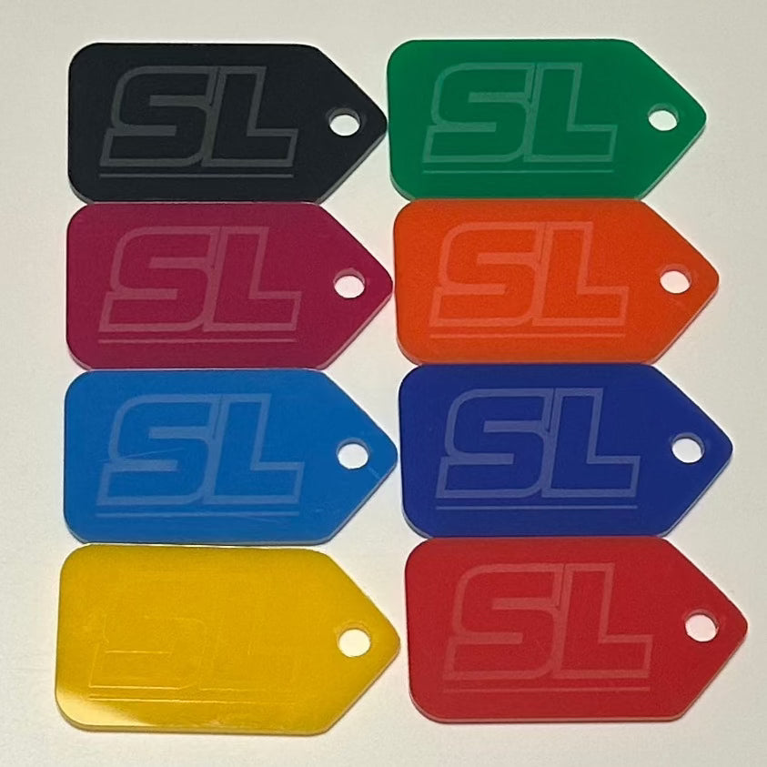 assorted colours keyring engraved