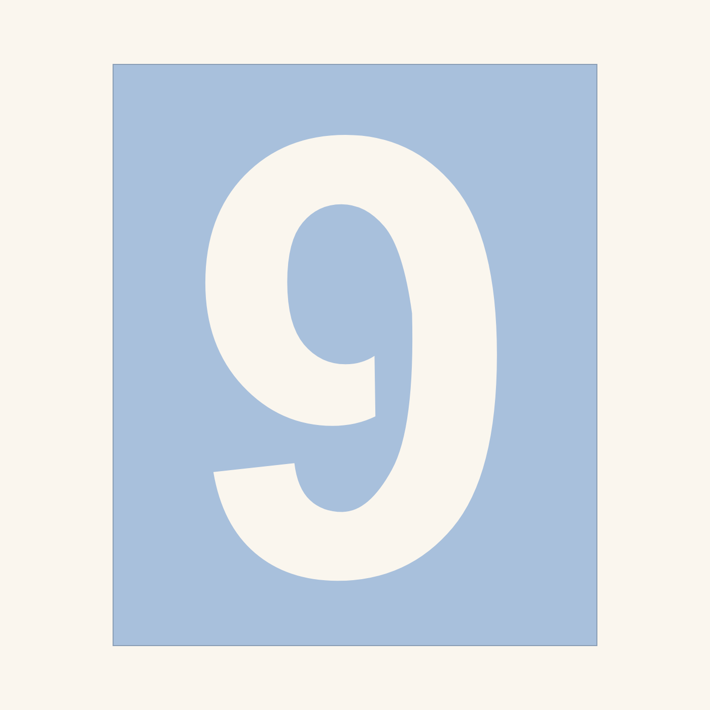 Number 9 stencil