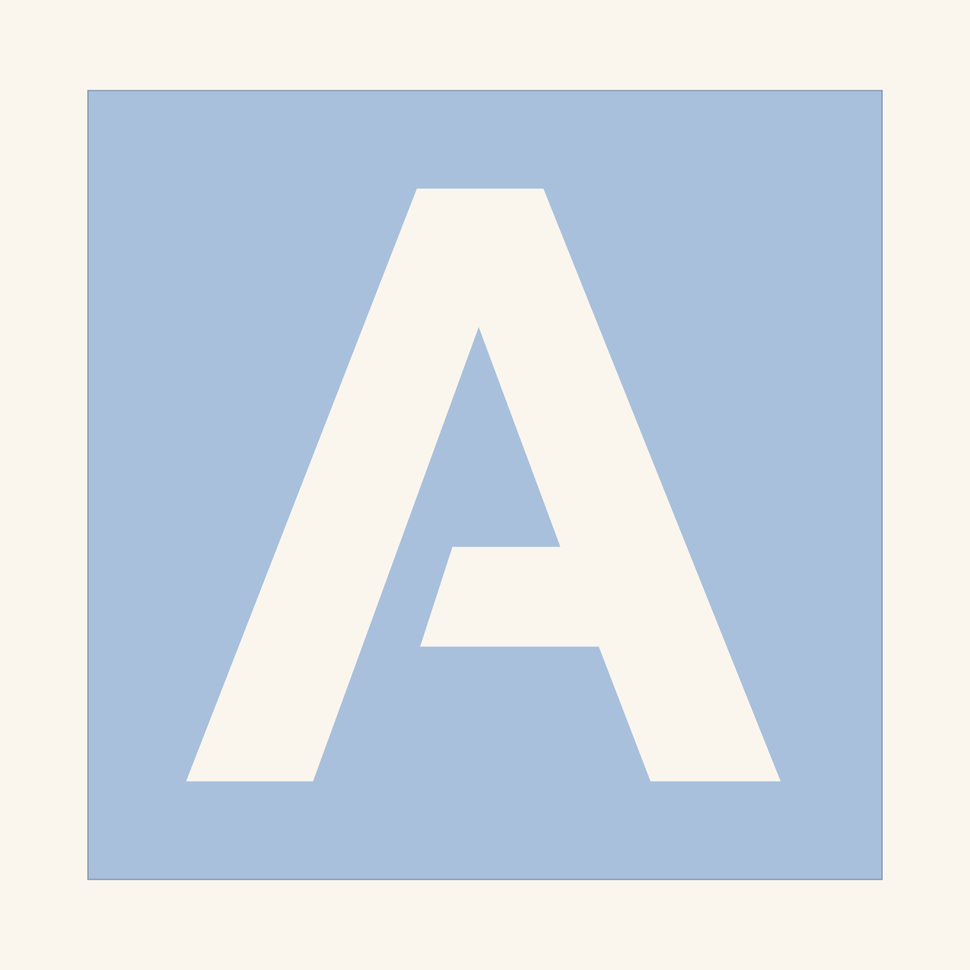 Letter A stencil