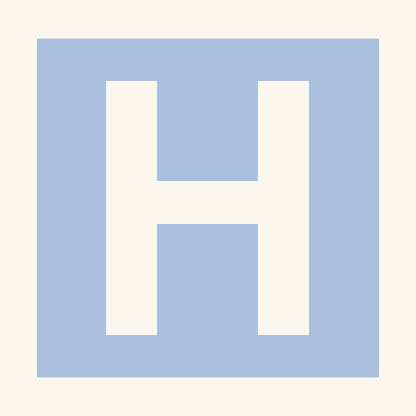 Letter H stencil