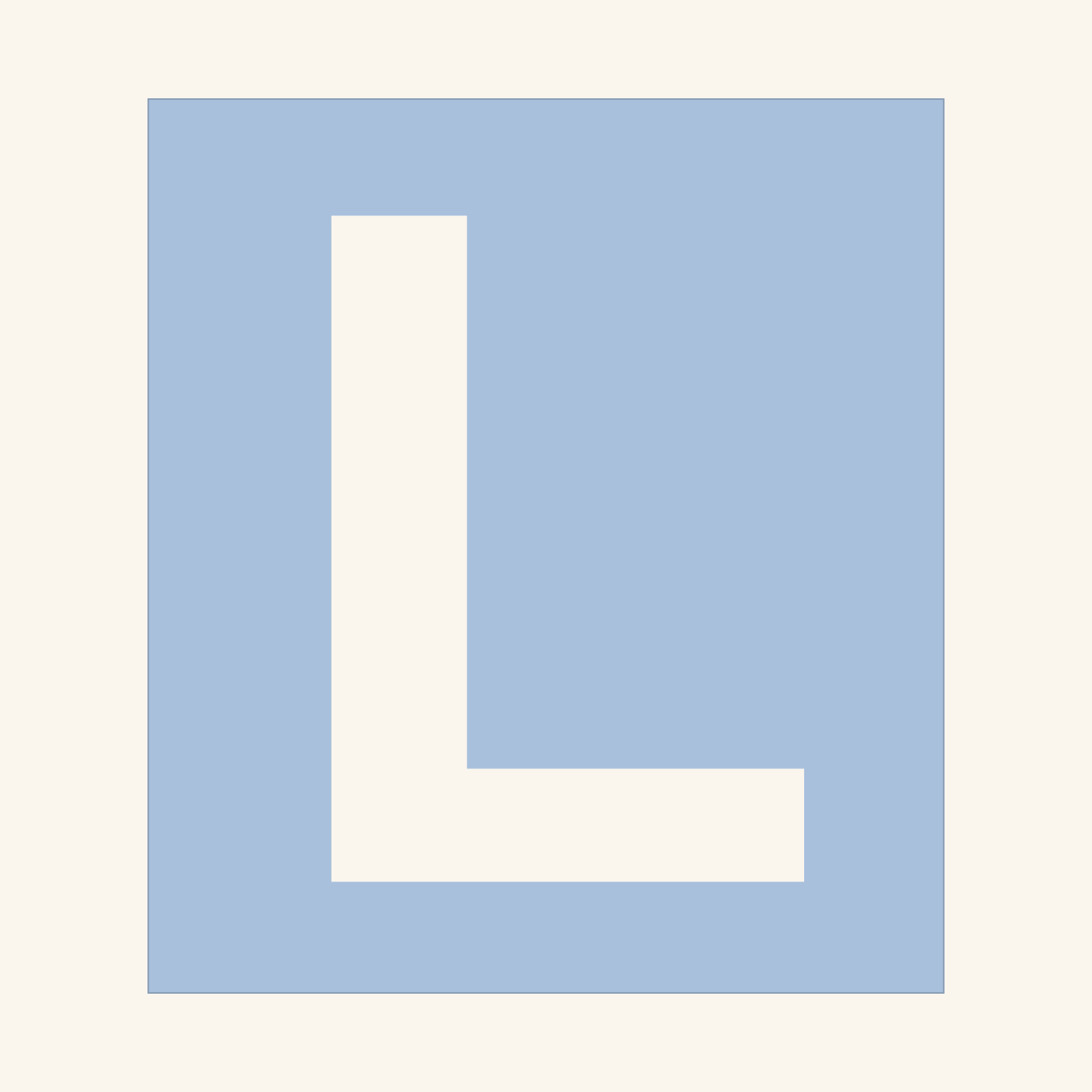 Letter L stencil