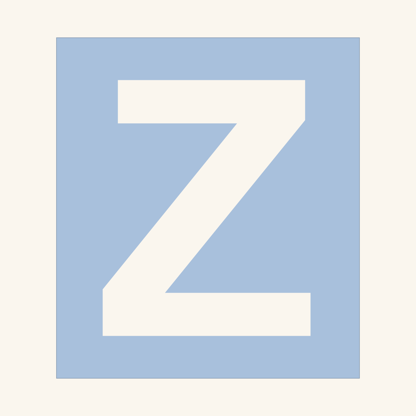 Letter Z stencil