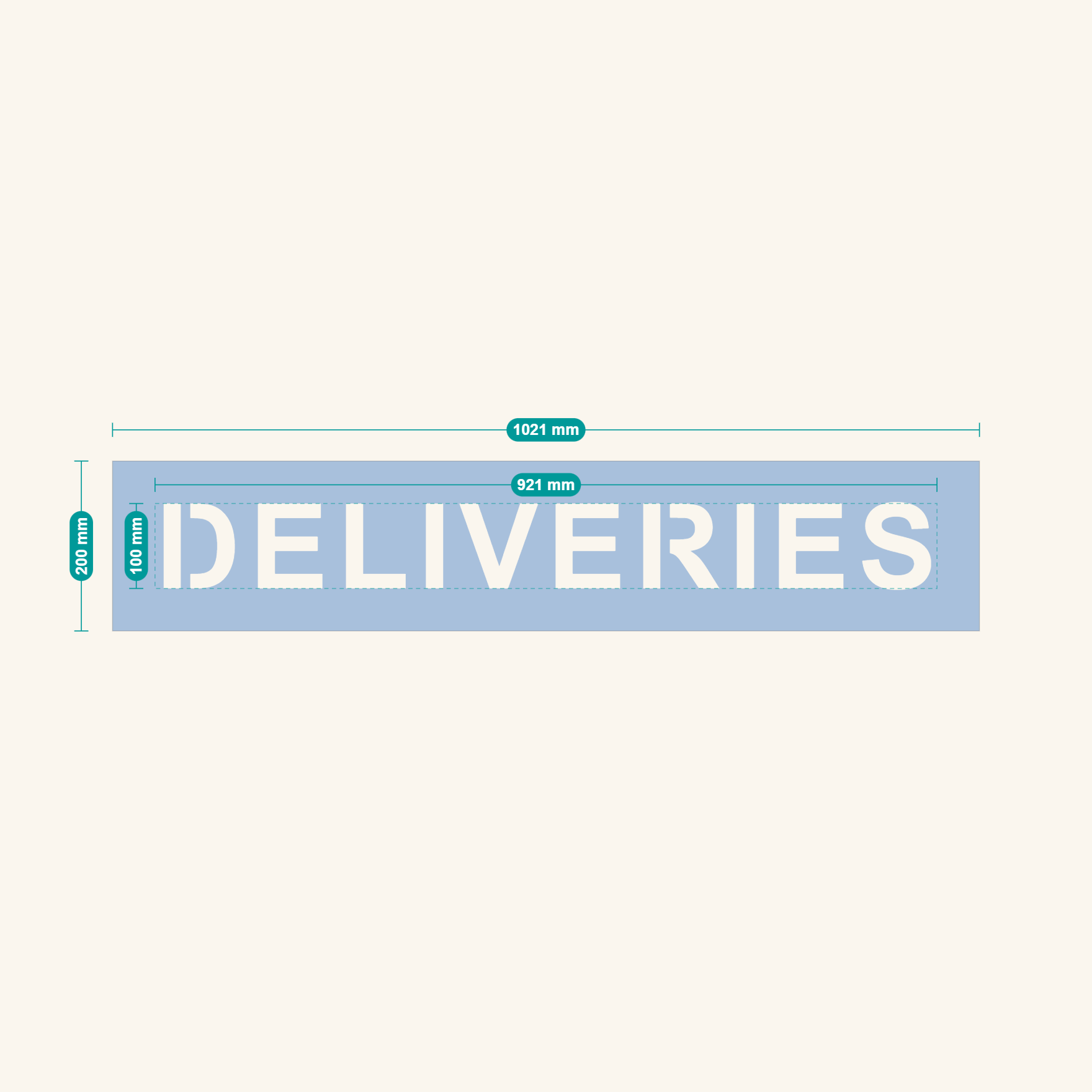 DELIVERIES stencil proof